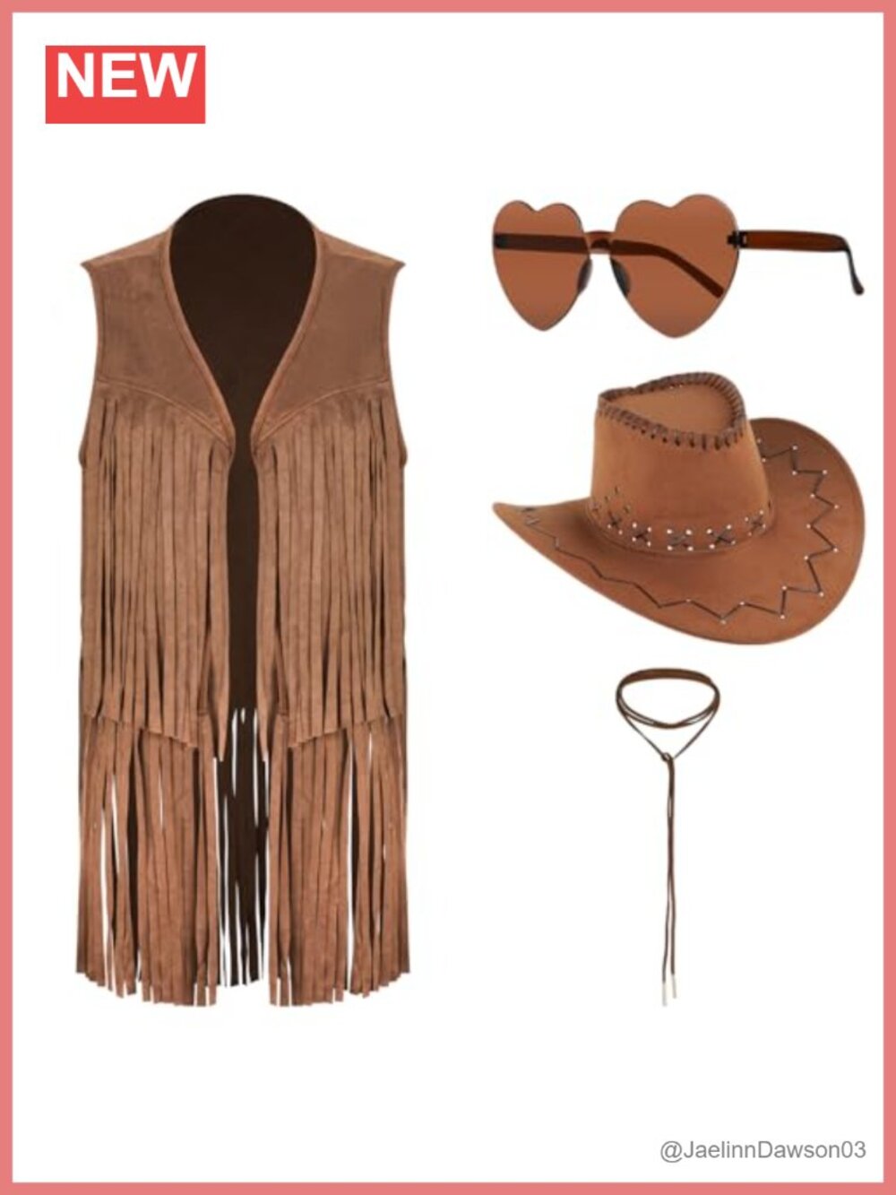 Tassel Fringe Cowgirl Vest Faux Suede Sleeveless Costume
